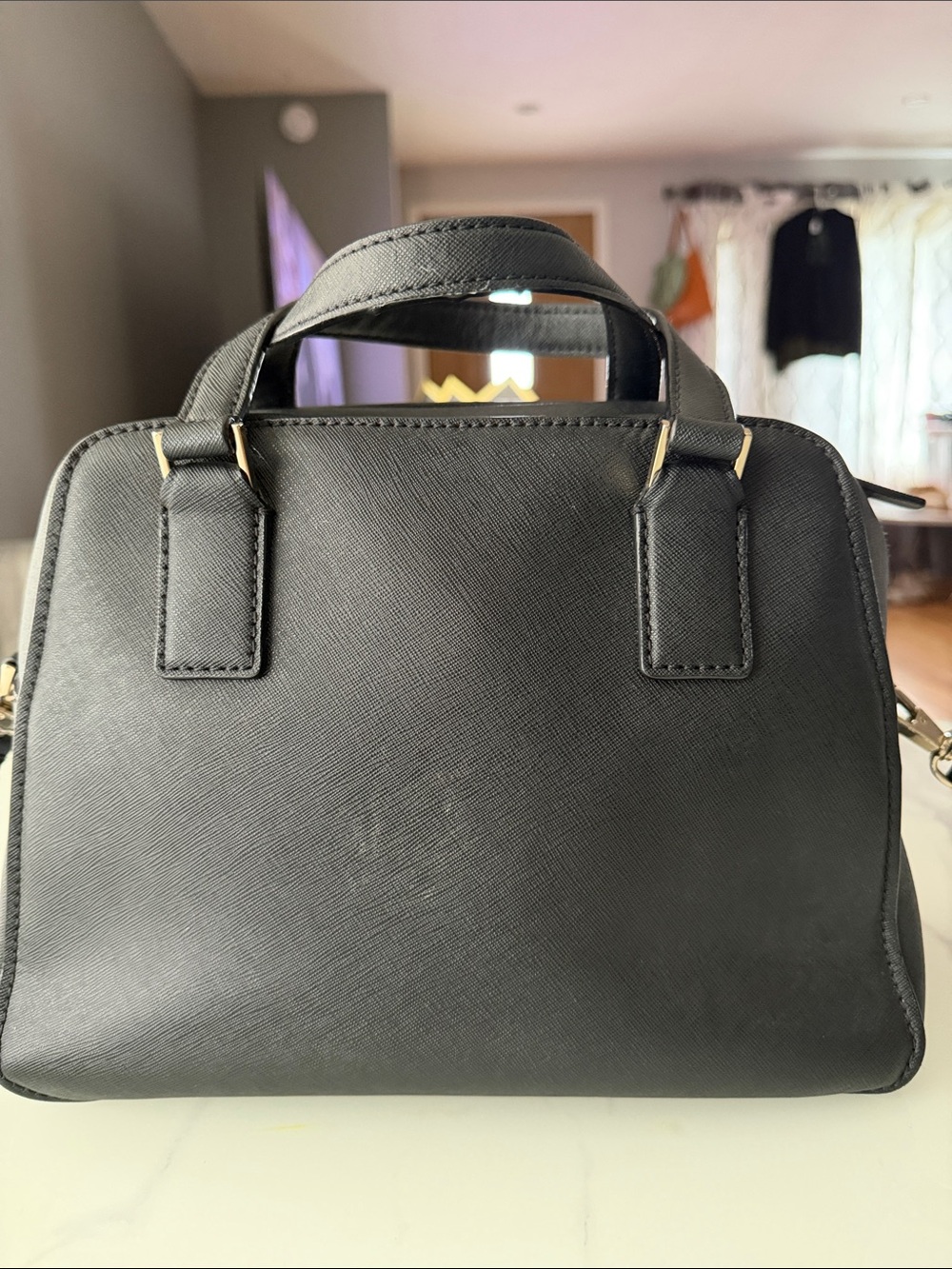 kate spade Black Leather Double-Handle Satchel - Picture 3 of 8